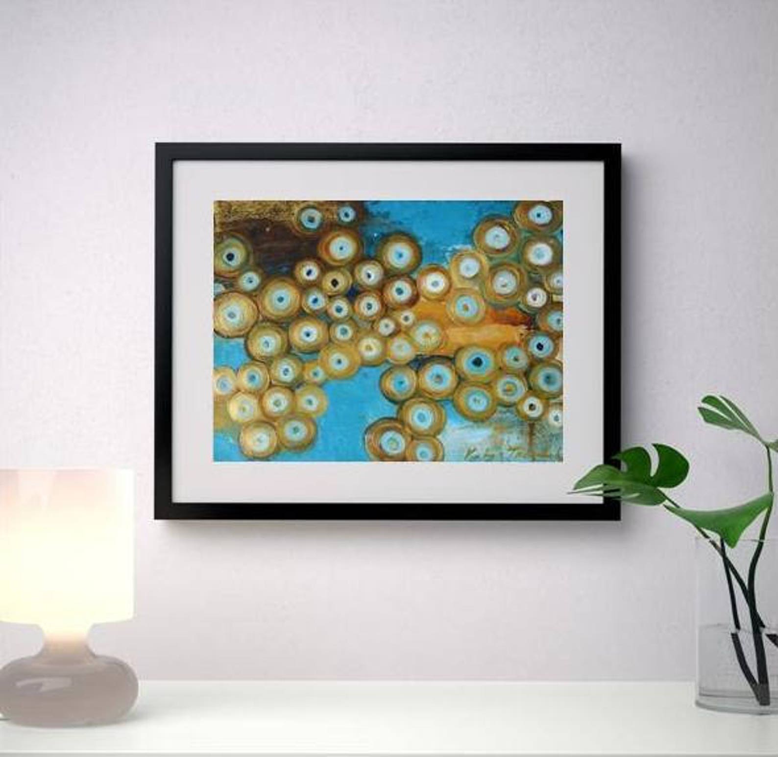 Original abstract wall art painting on paper oil artwork Etsy