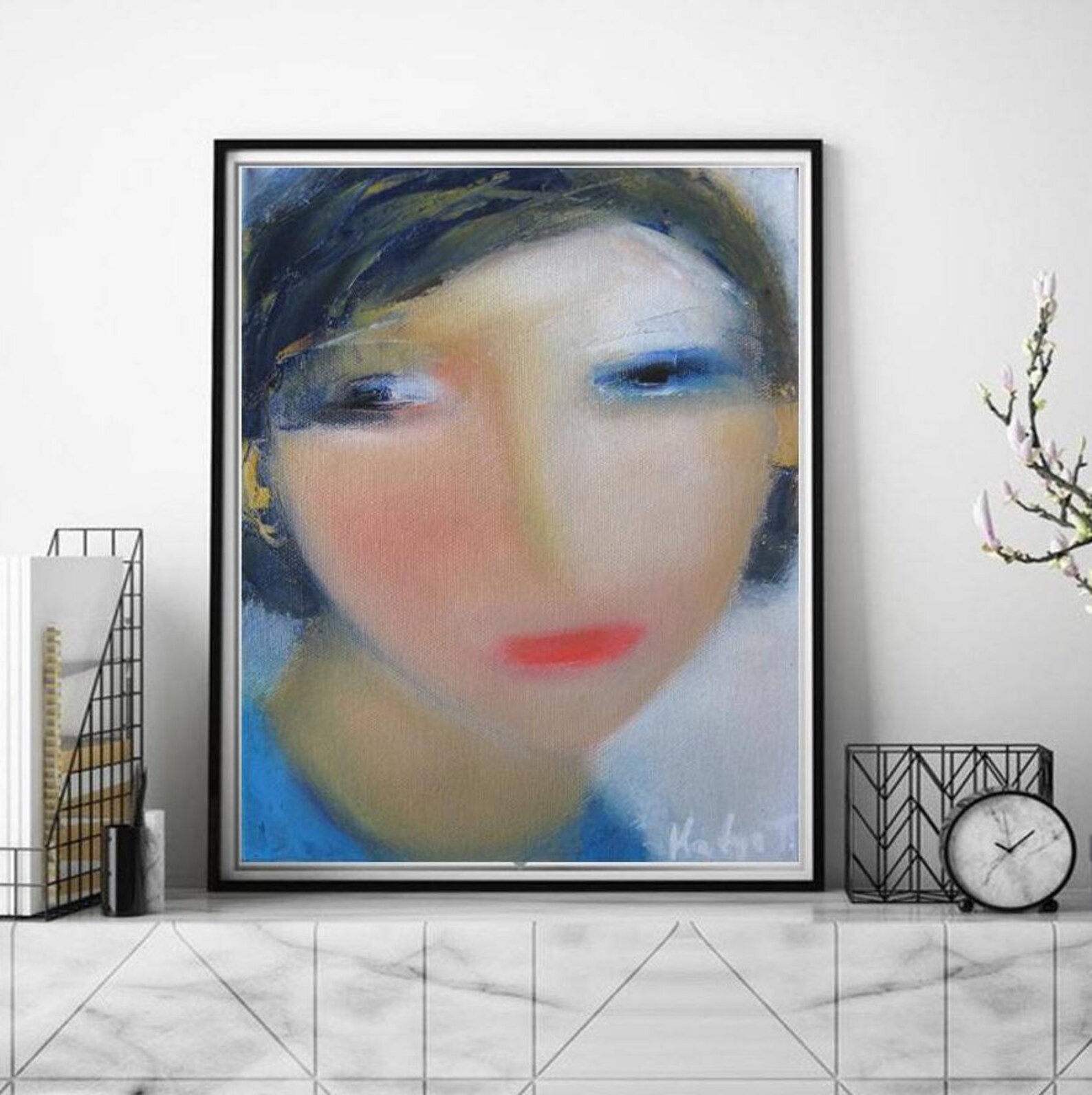 Women Abstract Portrait Wall Art Print Modern Paintings of - Etsy