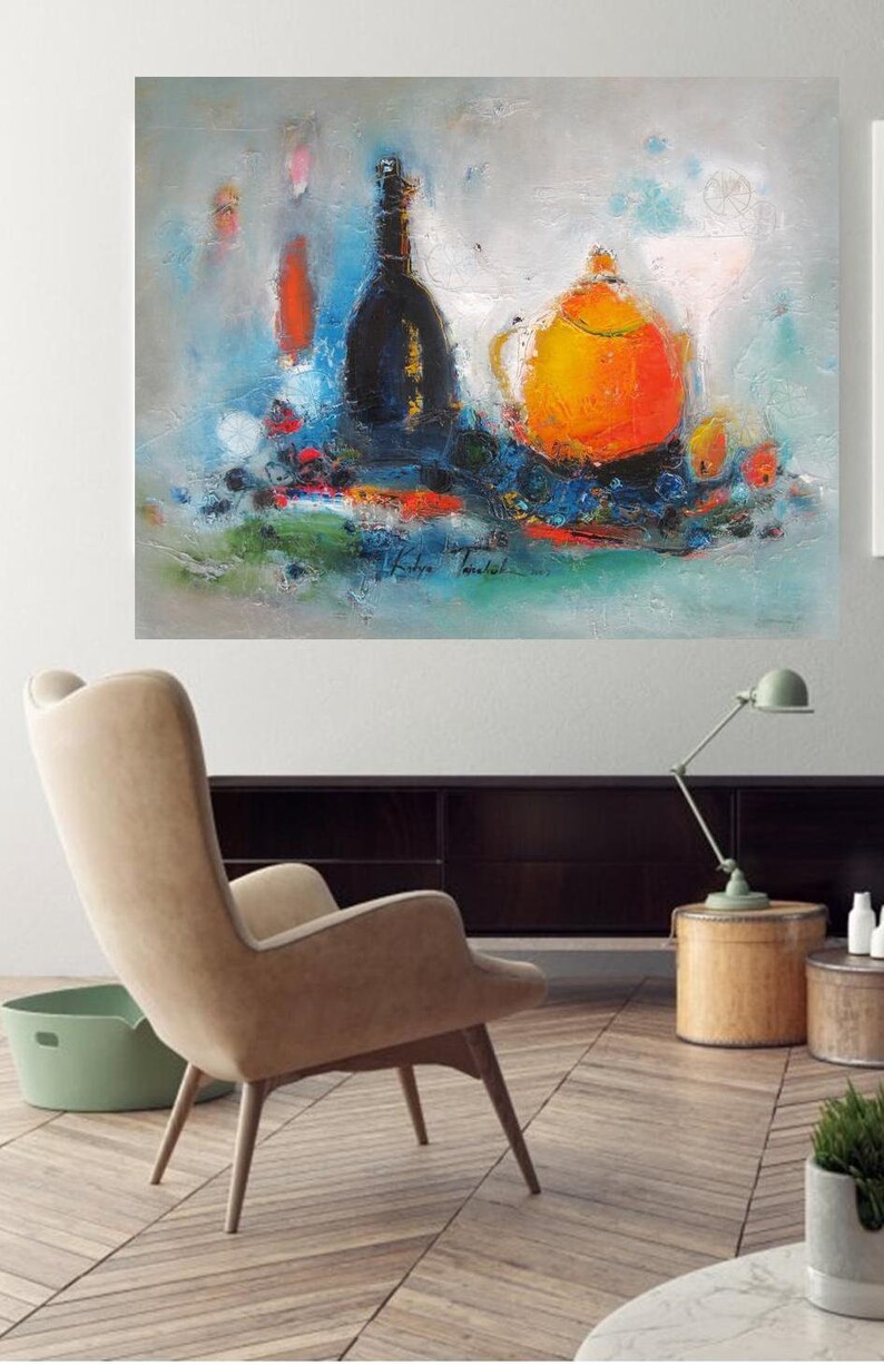 Horizontal modern kitchen fine art still life wall art print Etsy