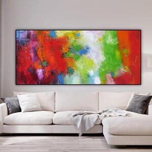 Colorful Abstract Canvas Art Print: Modern Office Wall Decor