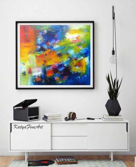 Moderne wall art kantoorinrichting heldere giclee canvas Etsy Nederland