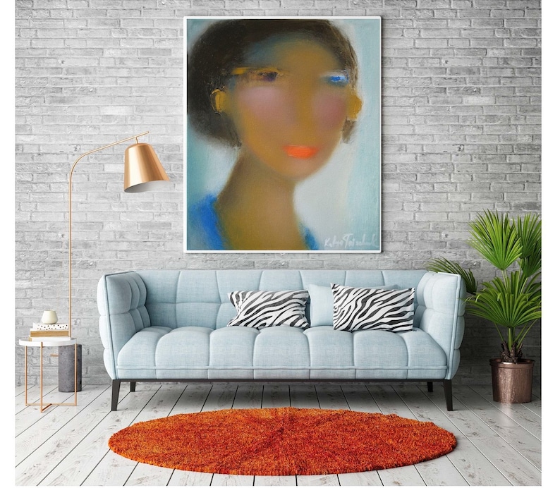Woman abstract portrait painting on canvas figurative original portrait oil art paintings of people original artwork people faces wall art