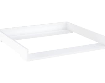 White changing table attachment for IKEA Hemnes dresser | Shefa Kids 801 Universal wooden changing table attachment | Space-saving changing station for baby's room