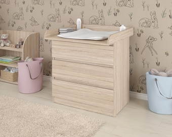 Changing table attachment 800 Shefa Kids for IKEA Universal dresser 80 x 74 cm oak