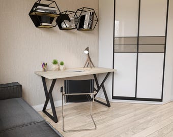 Table 140 cm Craft Oak White Modern Chicago - Scandinavian dining table for 6 people, kitchen table, wood look, Shefa Line design