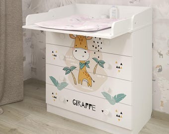 Changing table 800 Shefa Kids, white, Giraffe