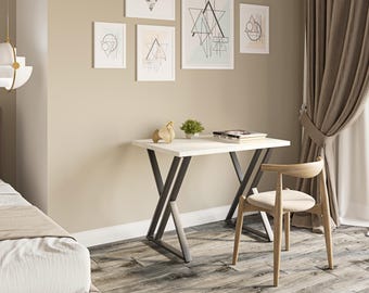 New York Table 140 cm Craft Oak White | Modern dining table for 4-6 people | Scandinavian design | High-quality kitchen table