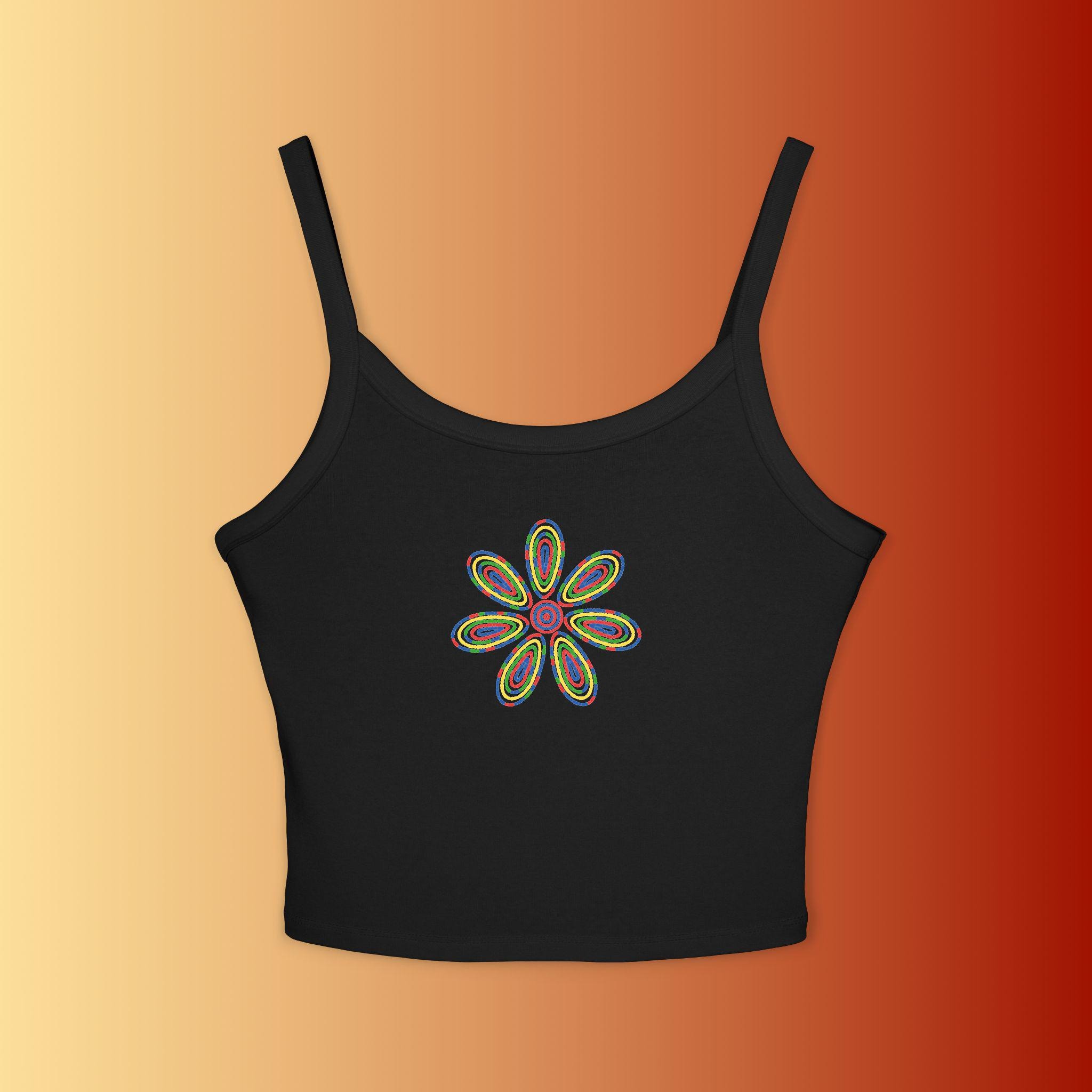 Floral Mosaic Camisole, Retro Flower Spaghetti Strap Tank Top - Etsy