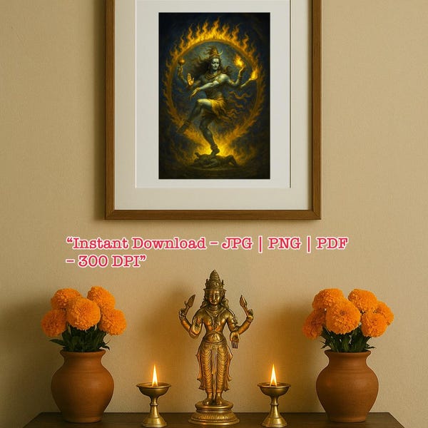 Shiva Nataraja Digital Art Print