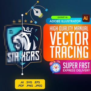 Image To Vector, Custom SVG, Convert To Vector Graphics, Logo Conversion, Digital Illustration, SVG Logo, Raster To Vector, Logo To Vector