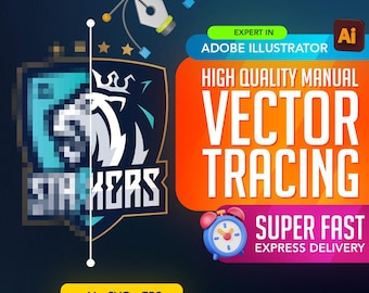 Custom Vector Graphics, Logo Conversion, Image to SVG