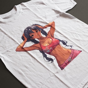 Camiseta de chica anime kawaii: camiseta de waifu pastel para fans otaku, linda camiseta estilo manga japonés, idea de regalo unisex para amantes del anime y el manga.