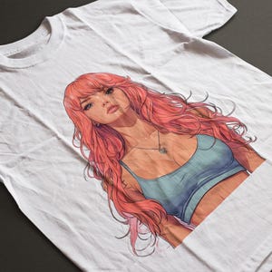 Retro anime-T-shirt – vintage mangameisjes-T-shirt voor Otaku Streetwear-fans, Japans esthetisch shirt, uniseks cadeau voor anime- en mangaliefhebbers
