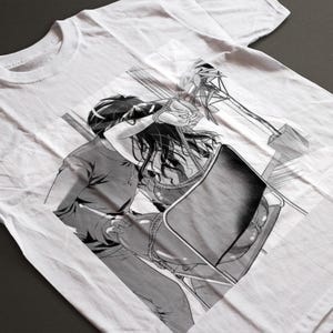 Retro anime-T-shirt – vintage mangameisje T-shirt voor Otaku-fans, Japans esthetisch streetwear-shirt, uniseks cadeau voor anime- en mangaliefhebbers