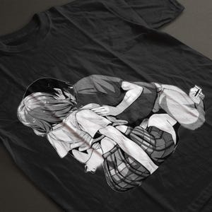 Retro anime-meisjesshirt – vintage mangastijl T-shirt voor Otaku-fans, Japans streetwear-shirt, uniseks esthetisch cadeau voor animeliefhebbers