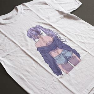 Camiseta de chica anime kawaii: camiseta de waifu pastel para fans de la estética otaku, linda camiseta estilo manga japonés, idea de regalo unisex para amantes del anime.