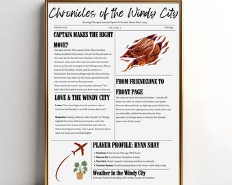 The Right Move - A Windy City Romance Print: Vintage Zeitungswandkunst (Digitaler Download)