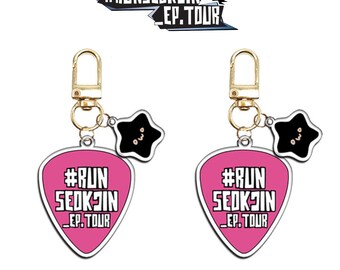 BTS Jin Tour Acrylic Keychain: Run Seokjin Ep, Fanmade Army Gift