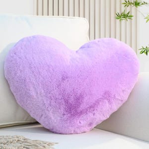 Purple Heart Throw Pillow | BTS Army Love-Inspired Cushion | Minimalist Purple Bedside Decor | Creative Heart Pillow | Kpop ARMY Gift I BTS