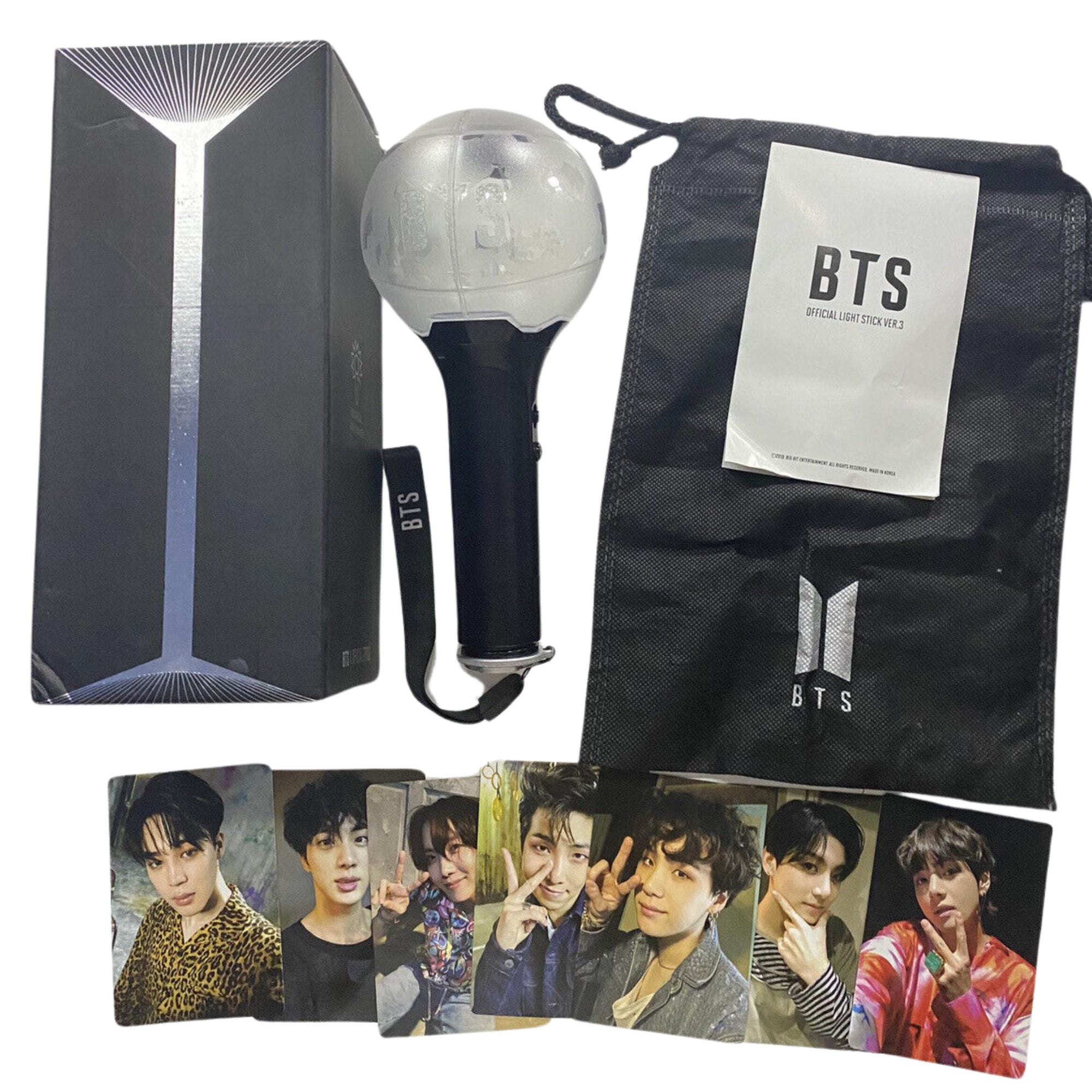 BTS OFFICIAL LIGHT STICK VER 3 新品未開封 BTS ARMY Bomb Ver 3 Official Light Stick with Box photo card set 7