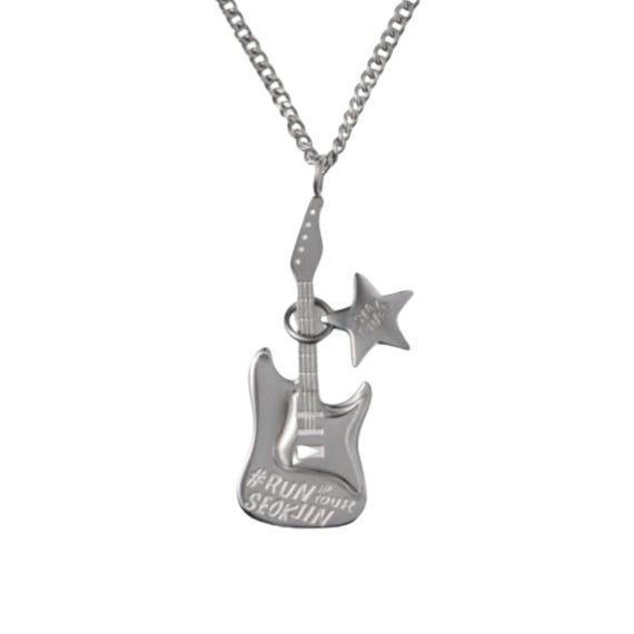 防弾少年団(BTS) - GUITAR PICK NECKLACE SILVER BTS - SUGA Silver Guitar Pick Necklace 😍🫰 - BTS ARMY GIFT SHOP