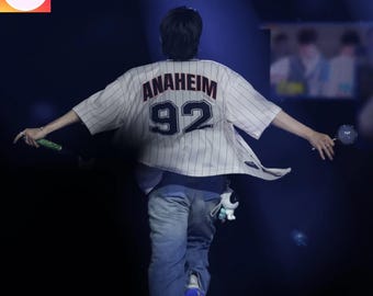 BTSジンUS限定★RUNSEOKJIN_EP.TOUR JERSEY Lサイズ BTS JIN RUNSEOKJIN_EP.TOUR US EXCLUSIVE ANAHEIM JERSEY SHIRT
