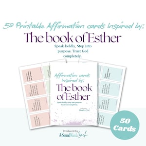 50 Scripture Based Affirmation Cards | Biblical cards | Digital Download | Christian faith-based Printable cards | Gifts for Christian Women