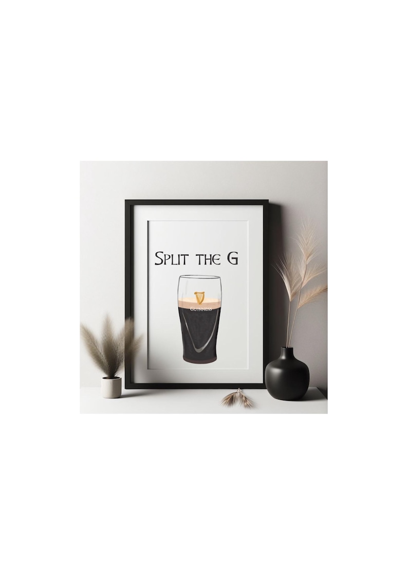 Digital Download Guinness Beer Split the G for St Patrick's Day