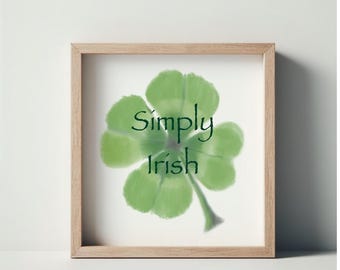 Digitale download van Simply Irish Shamrock St. Patricks Day-bord Shamrock Luck of the Irish