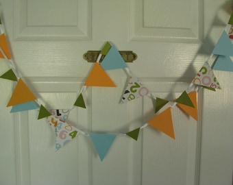 Colorful Numbers  Banner----Teacher  Party Gift   Garland   8 feet long