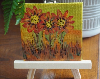 Sunflowers Mini Art Original Art