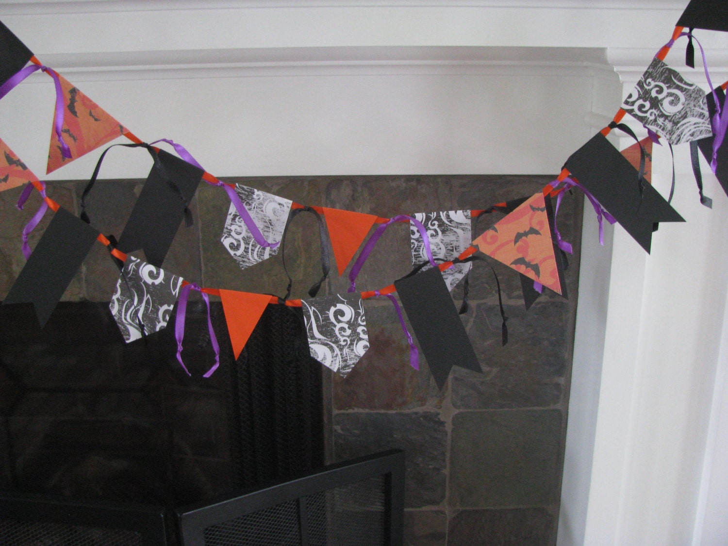 Spooky Bat and Ribbons Halloween Banner Halloween Decor / Etsy