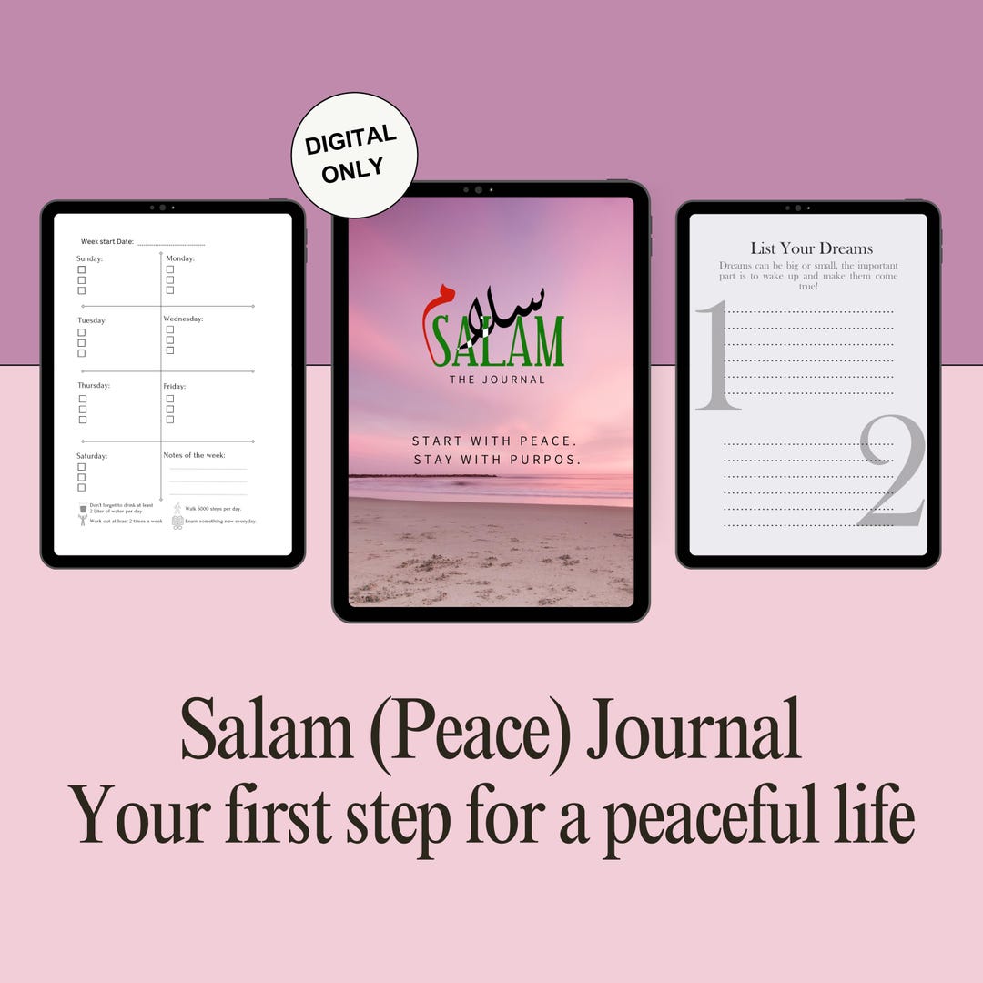 Peaceful Writing Salam Peace Guided Journal, Writing Experience for Clarity, Purposeful ...