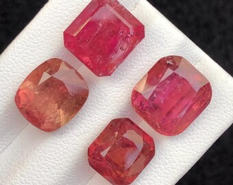 Gema de turmalina rosa de 23 quilates, lote de turmalinas rosas, piedra para joyería, rubelita, gemas de rubelita