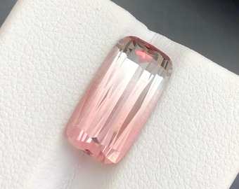 Gema de turmalina bicolor rosa natural de 5,93 quilates, gemas sueltas, gemas de turmalina bicolor, joyería