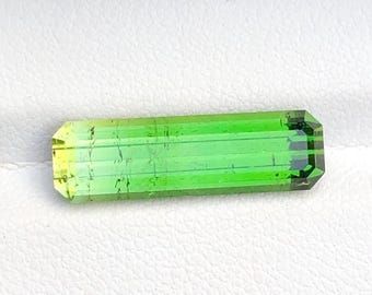 Turmalina verde bicolor de 6,25 ct, gemas de turmalina bicolor, piedra suelta, colgante para joyería