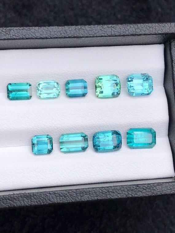 9.35 Carat Natural Blue Tourmaline Lot, blue gemstones, jewellery making stone, loose gemstone,