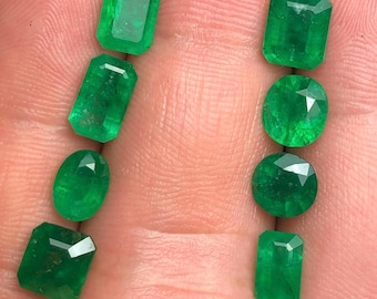 Lote de esmeraldas naturales de 12,10 ct, esmeraldas Swat, gemas de esmeralda, piedras preciosas, gemas sueltas