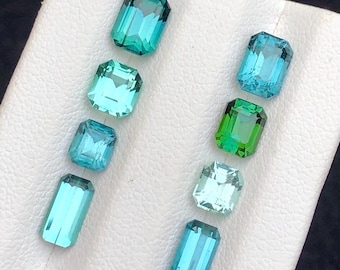 Lotto di pietre preziose di tormalina blu da 6,60 ct, pietre di tormalina naturale, gemme per anelli, pietre preziose per gioielli
