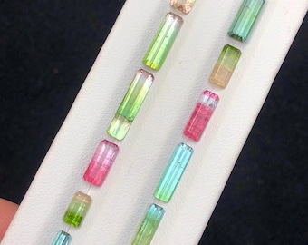 Lote de 11,15 ct de turmalinas bicolores mixtas, turmalinas al por mayor, gemas para joyería.