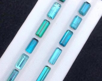 Lote de gemas de turmalina azul natural de 11,20 ct, gema azul, gemas de turmalina para anillos, fabricación de joyas