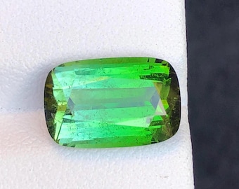 Turmalina verde natural de 5,70 ct, piedras preciosas para joyería, gemas para anillos, piedras sueltas, regalos