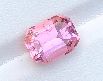 Turmalina rosa bebé natural de 4,10 ct, turmalina rubelita rosada, gemas de anillo de turmalina, joyería