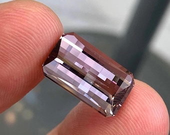 Gema de turmalina natural de color púrpura de 9,60 quilates con corte pixelado, gemas para joyería, gemas de turmalina,