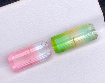 5,80 ct raras piedras preciosas de turmalina bicolor, piedra de turmalina sandía natural, gemas para hacer joyas, regalo