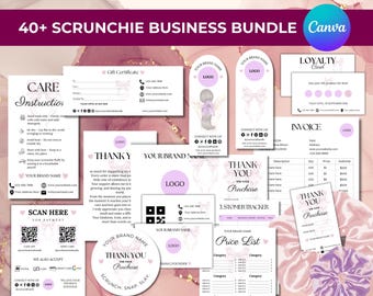 Scrunchie Business Kit: Editable Canva Templates (Digital Download)