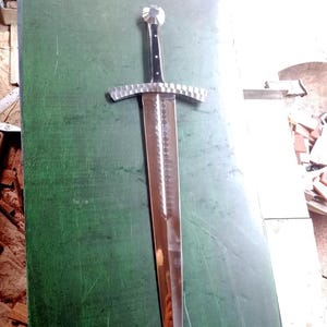Custom Handmade Carbon Steel Hunting Sword | Bushcraft Camping Survival Sword | Full Tang Outdoor Blade with Sheath