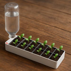 Self-Watering Seed Starter Kit – 10/8/4-Cell Tray with Automatic Watering System for Indoor Gardening
