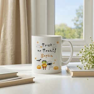 Cute Halloween Ghost Coffee Mug, Spooky Mug for Halloween Lovers, Fall Mugs, Gift for Teachers, Friends, Halloween Gift,  Ghost Mug
