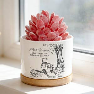 Thank You Gift for Teacher, Custom Never Forget the Difference You Make Planter, Personalized Teacher Appreciation Flower Pot, Teacher's Day
